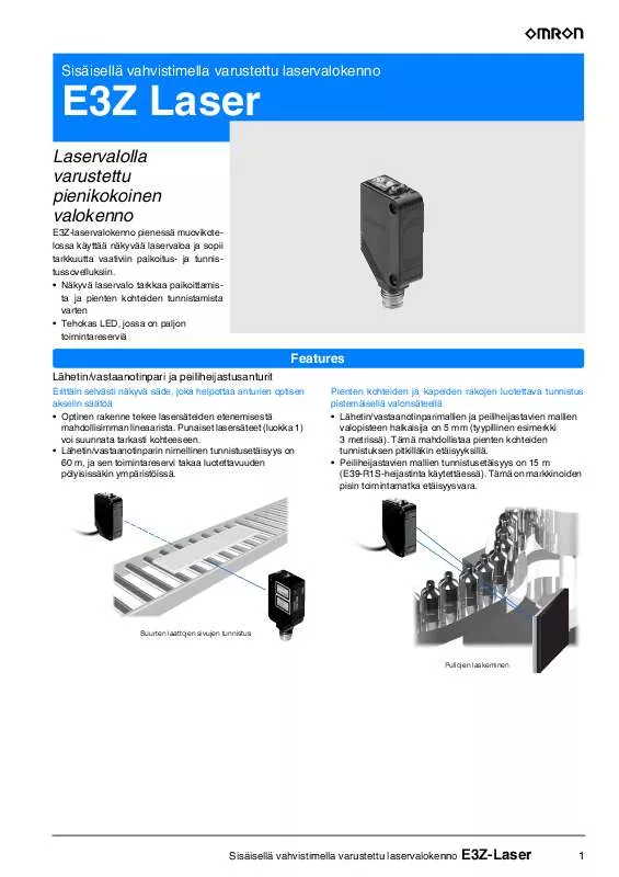 Mode d'emploi OMRON E3Z-LASER