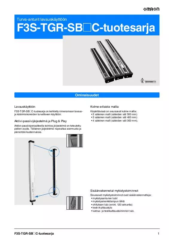 Mode d'emploi OMRON F3S-TGR-SB