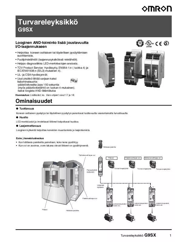 Mode d'emploi OMRON G9SX