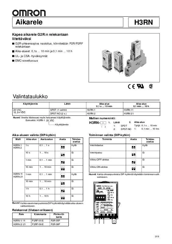 Mode d'emploi OMRON H3RN