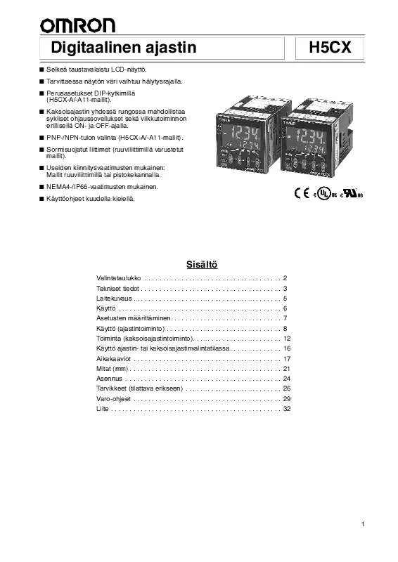 Mode d'emploi OMRON H5CX