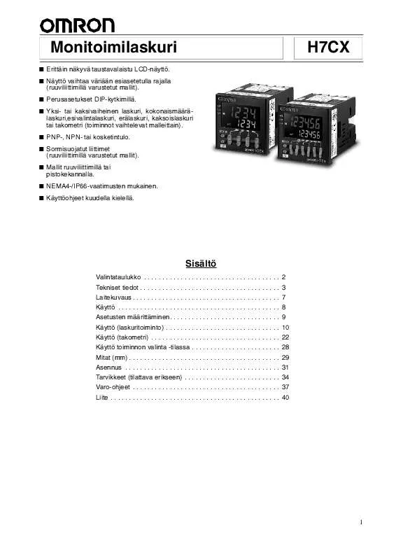 Mode d'emploi OMRON H7CX