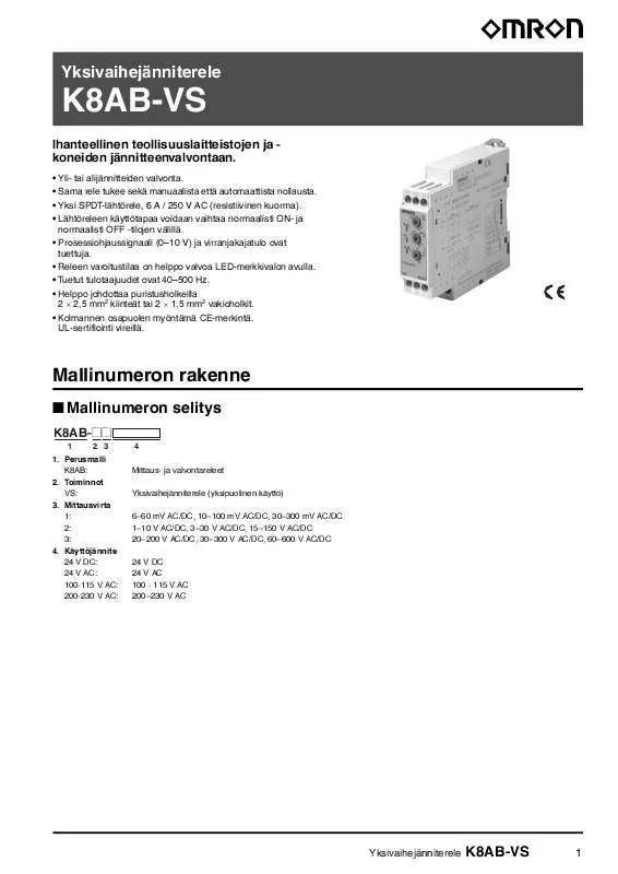 Mode d'emploi OMRON K8AB-VS