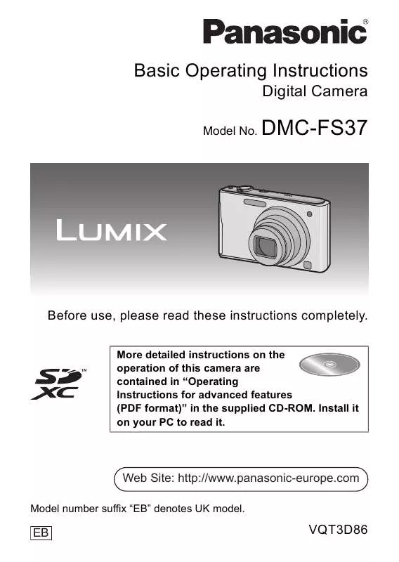 Mode d'emploi PANASONIC DMCFS37EB