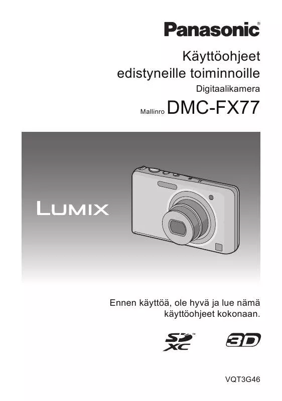 Mode d'emploi PANASONIC LUMIX DMC-FX77EP