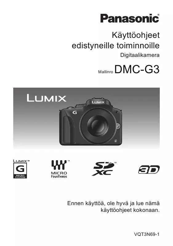 Mode d'emploi PANASONIC LUMIX DMC-G3EB