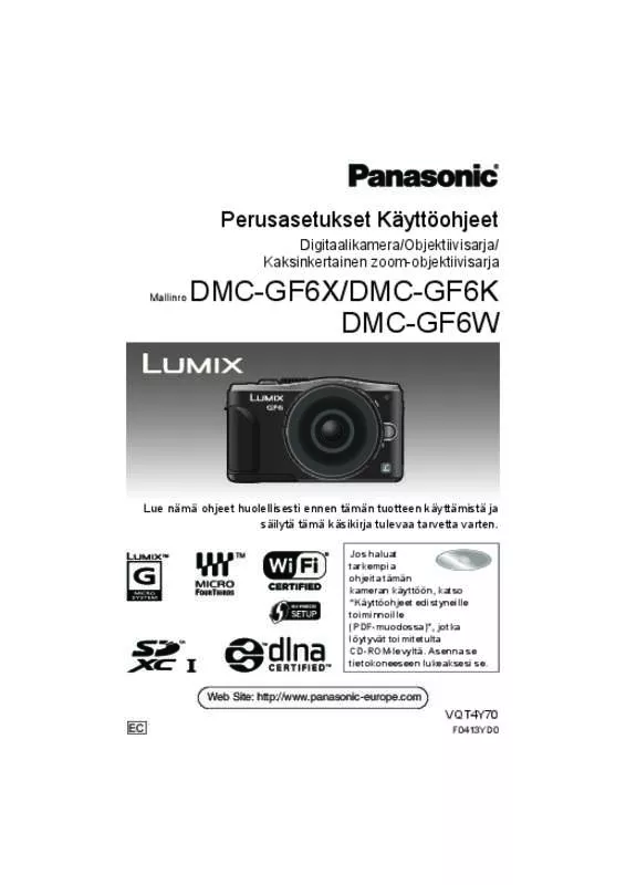 Mode d'emploi PANASONIC DMCGF6WEC