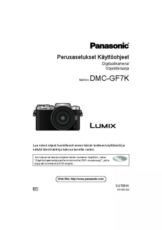 Mode d'emploi PANASONIC DMCGF7KEC