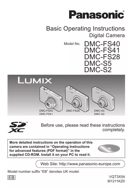 Mode d'emploi PANASONIC DMCS2EB