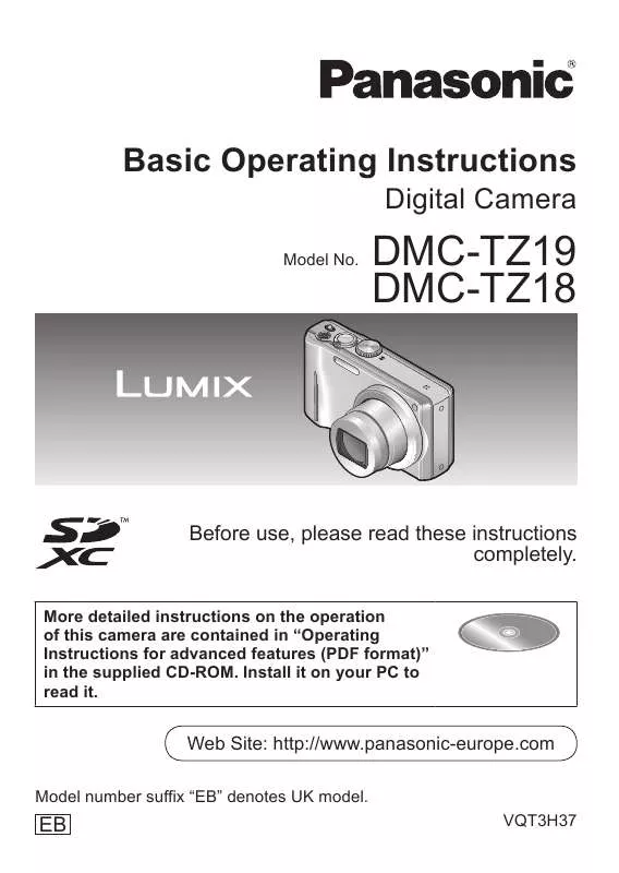 Mode d'emploi PANASONIC DMCTZ19EB