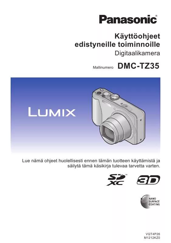 Mode d'emploi PANASONIC DMC-TZ35EF