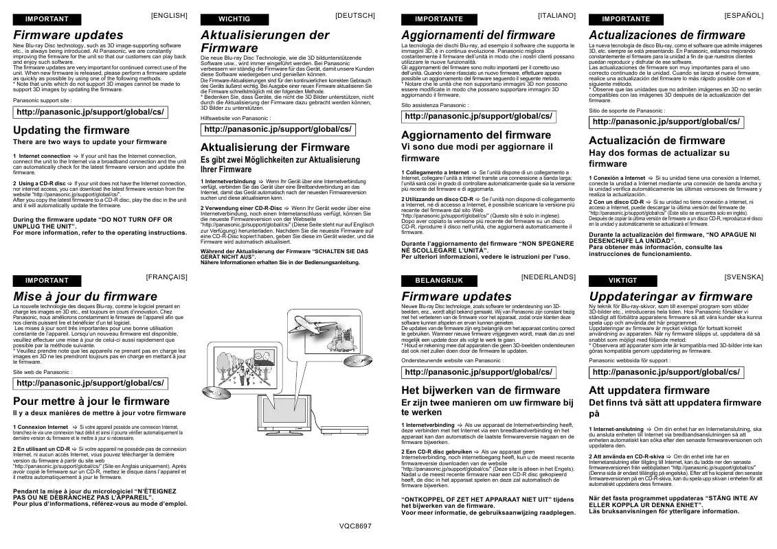 Mode d'emploi PANASONIC DMP-BDT220