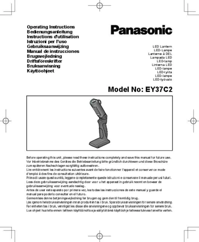 Mode d'emploi PANASONIC EY-37C2