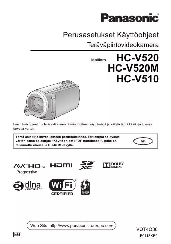 Mode d'emploi PANASONIC HC-V510EG