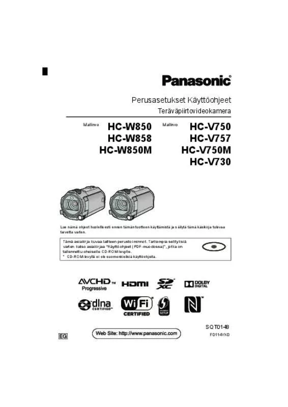 Mode d'emploi PANASONIC HC-V750MEG