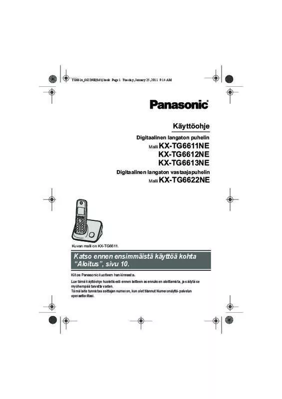 Mode d'emploi PANASONIC KX-TG6613NE