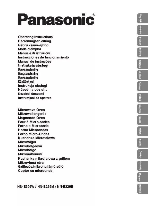 Mode d'emploi PANASONIC NNE209WMBPQ