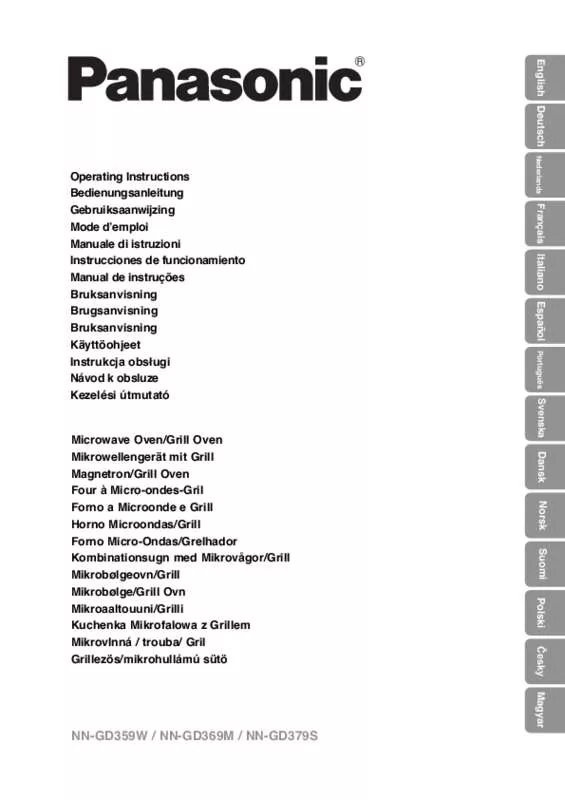 Mode d'emploi PANASONIC NN-GD359W