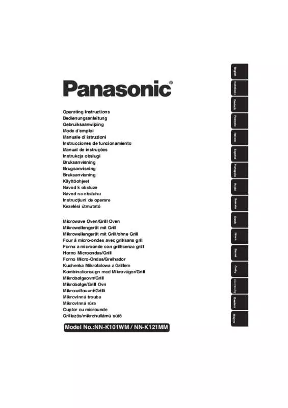 Mode d'emploi PANASONIC NN-K101WMEPG