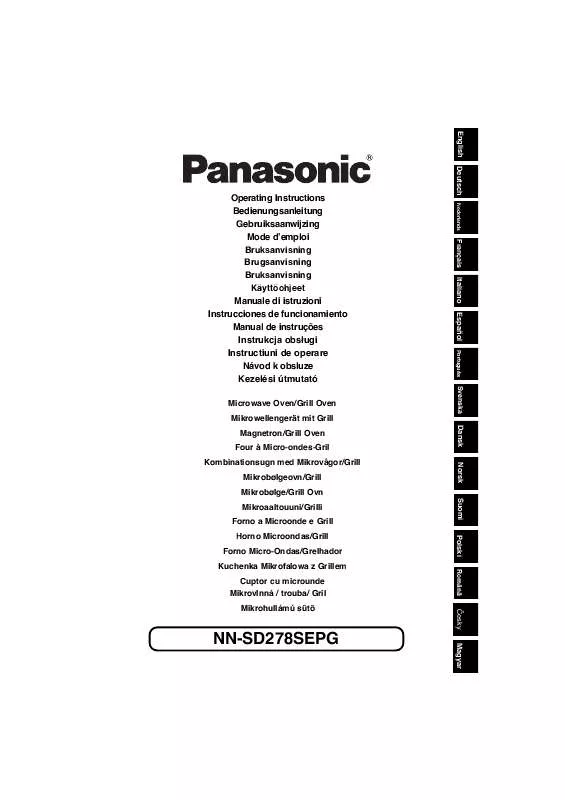 Mode d'emploi PANASONIC NN-SD278SEPG