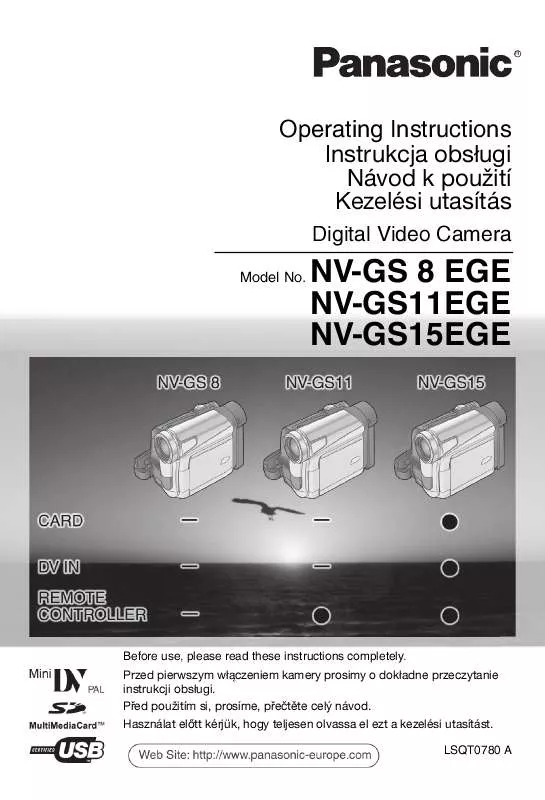 Mode d'emploi PANASONIC NVGS8EGE