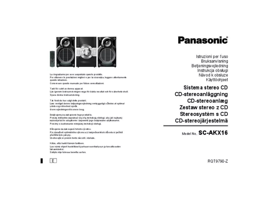 Mode d'emploi PANASONIC SC-AKX16E