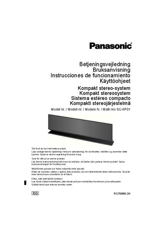 Mode d'emploi PANASONIC SC-AP01EG