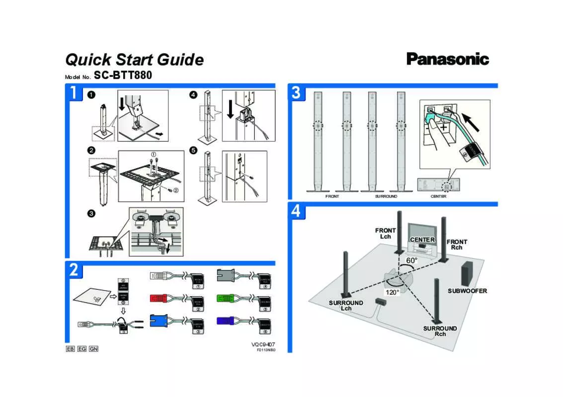 Mode d'emploi PANASONIC SC-BTT880GN