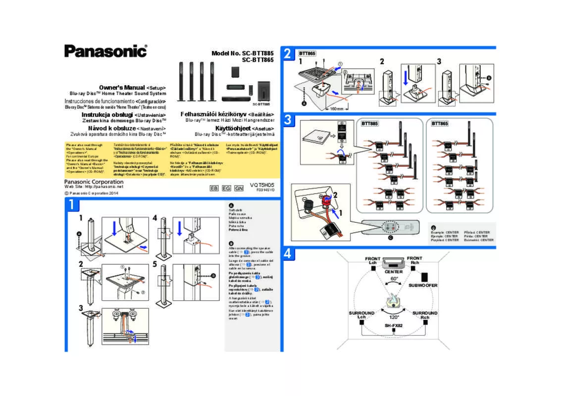 Mode d'emploi PANASONIC SC-BTT885EG