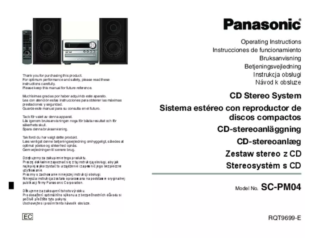 Mode d'emploi PANASONIC SC-PM04EC