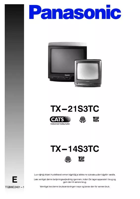 Mode d'emploi PANASONIC TX-21S3TC