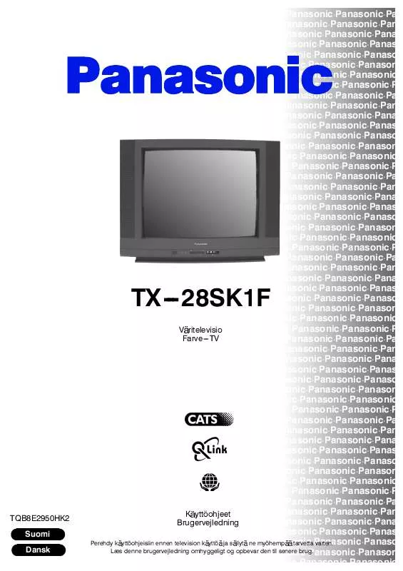 Mode d'emploi PANASONIC TX-28SK1F