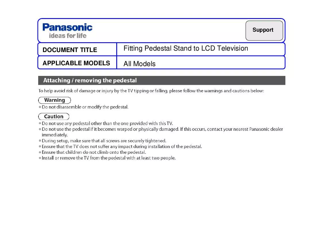 Mode d'emploi PANASONIC TXL19X10