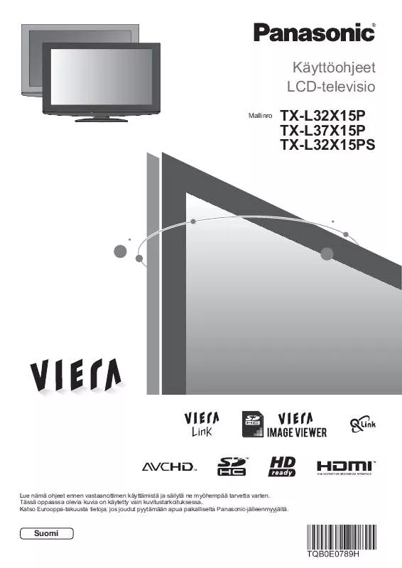 Mode d'emploi PANASONIC TX-L37X15P