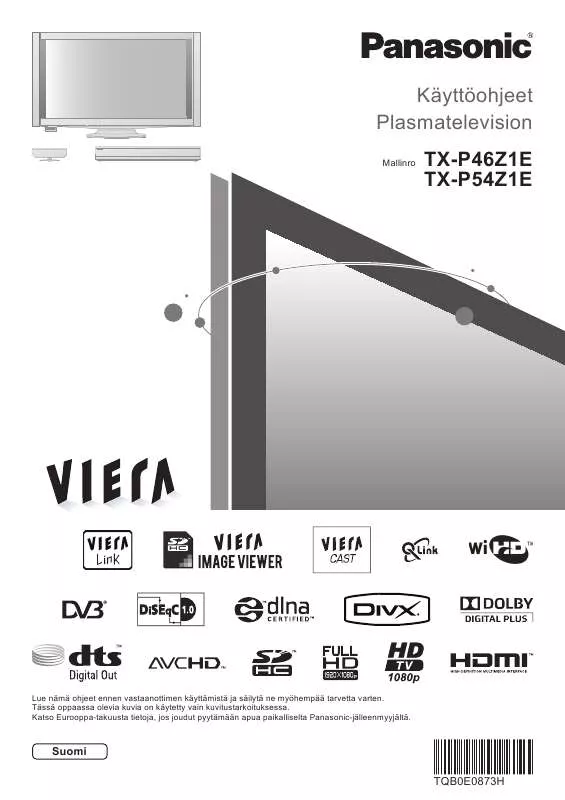 Mode d'emploi PANASONIC TX-P46Z1E