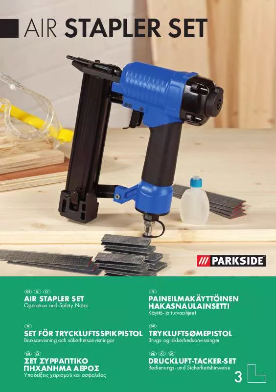 Mode d'emploi PARKSIDE AIR STAPLER SET