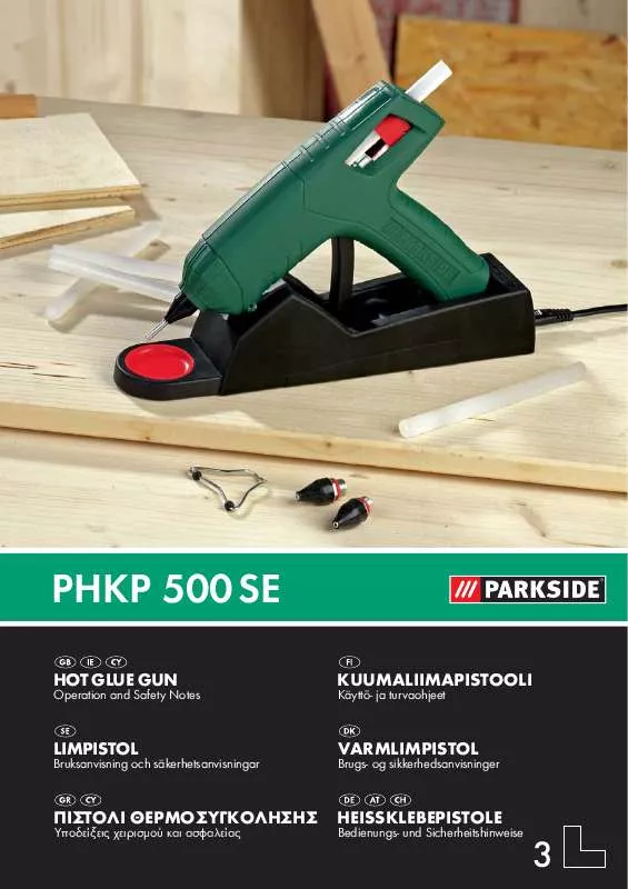 Mode d'emploi PARKSIDE KH 3011 HOT GLUE GUN