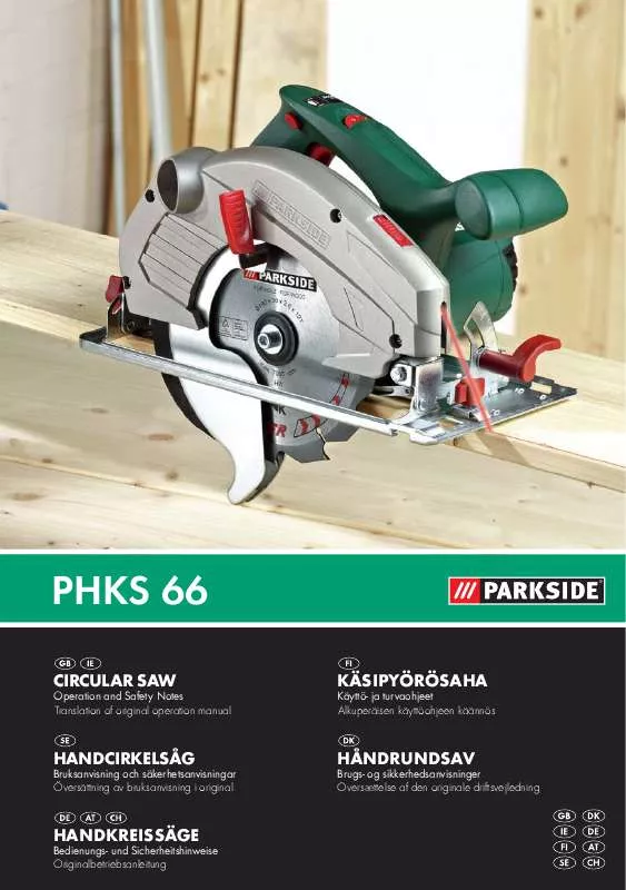 Mode d'emploi PARKSIDE KH 3026 CIRCULAR SAW