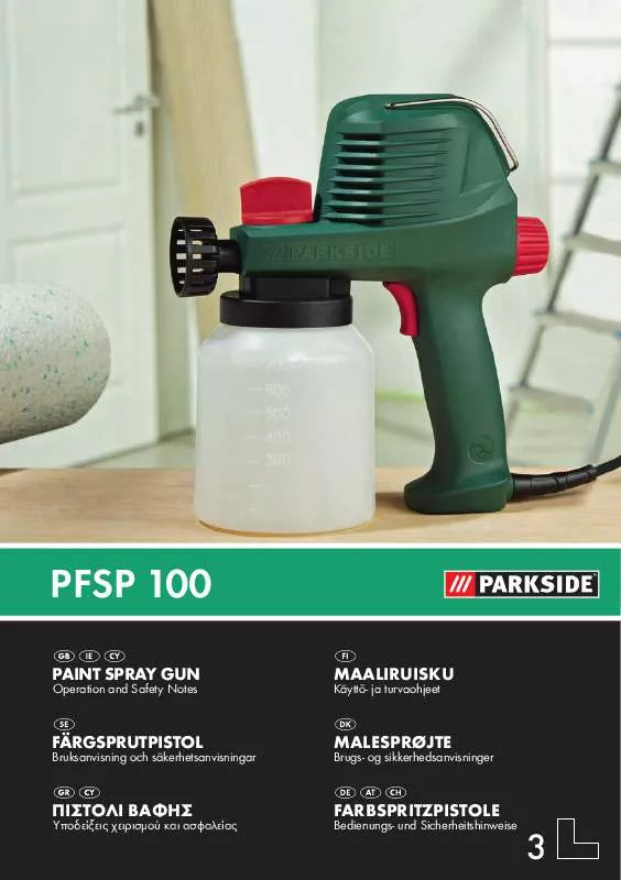 Mode d'emploi PARKSIDE KH 3031 PAINT SPRAY GUN