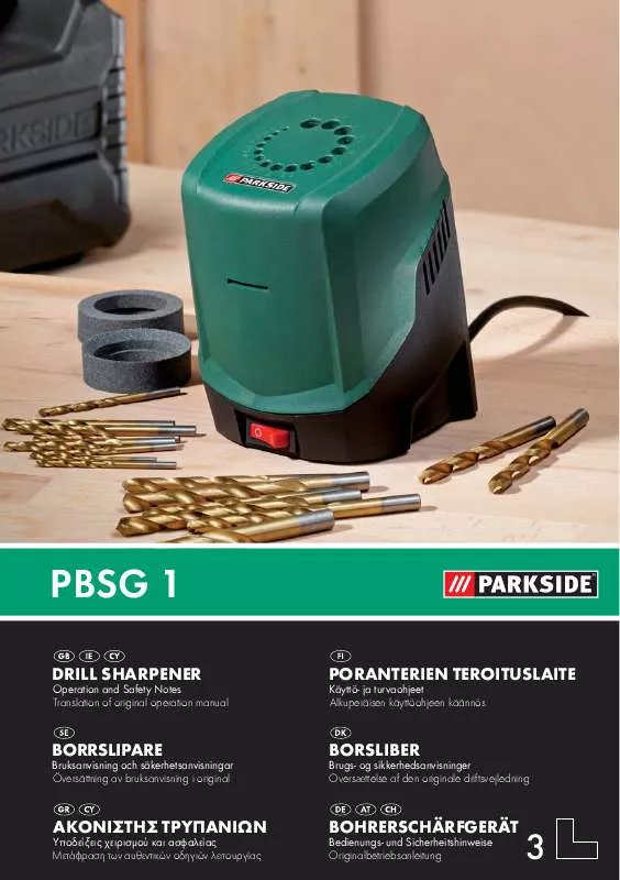 Mode d'emploi PARKSIDE KH 3049 DRILL SHARPENER