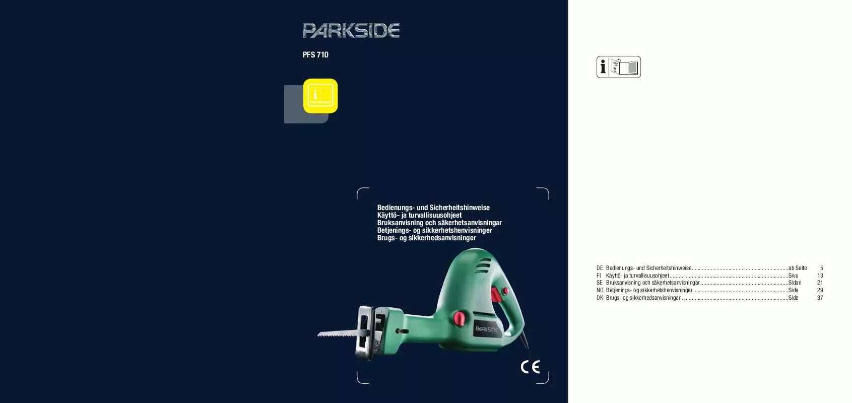 Mode d'emploi PARKSIDE KH 3136 SABRE SAW