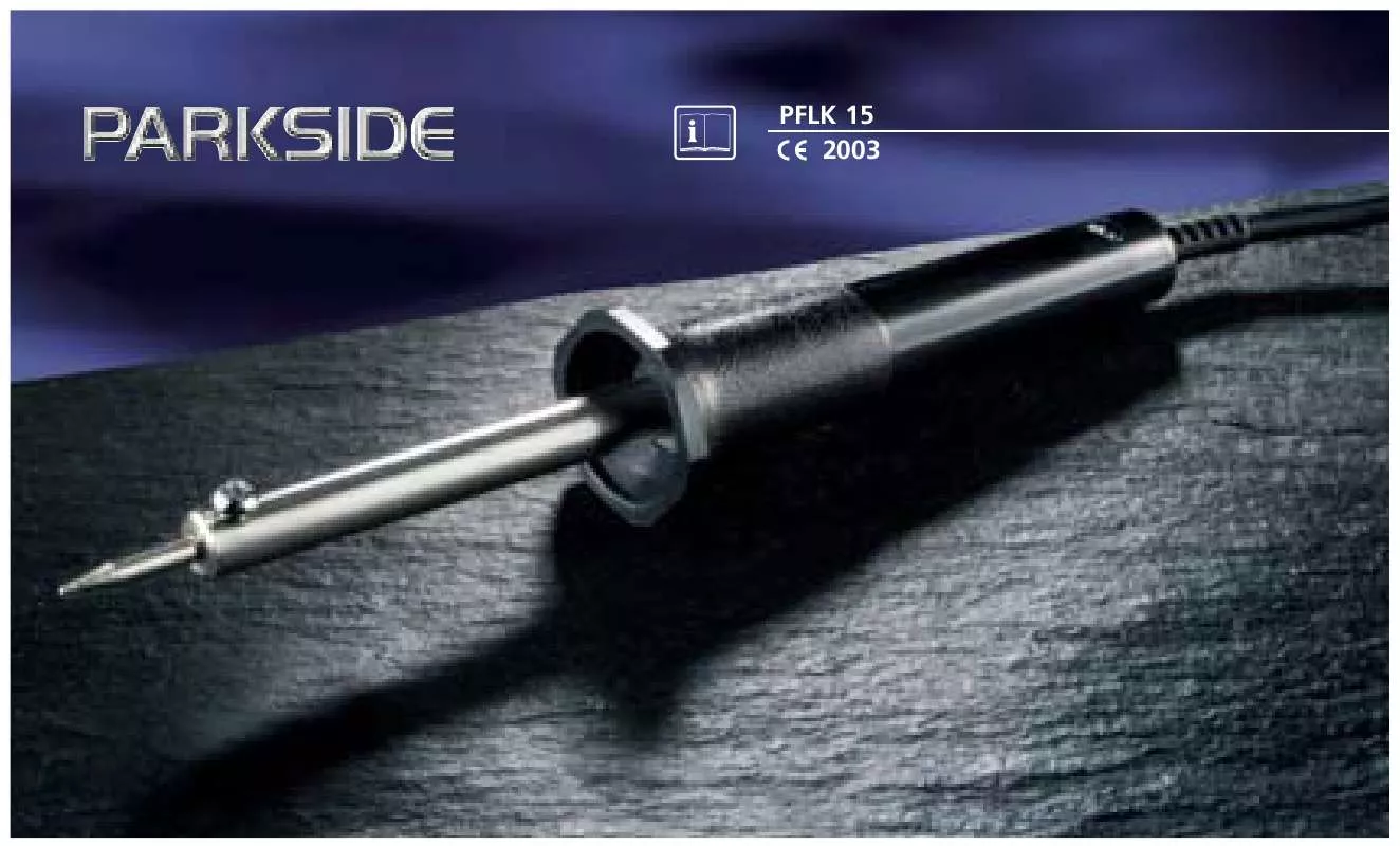 Mode d'emploi PARKSIDE PFLK 15 SOLDERING PENCIL