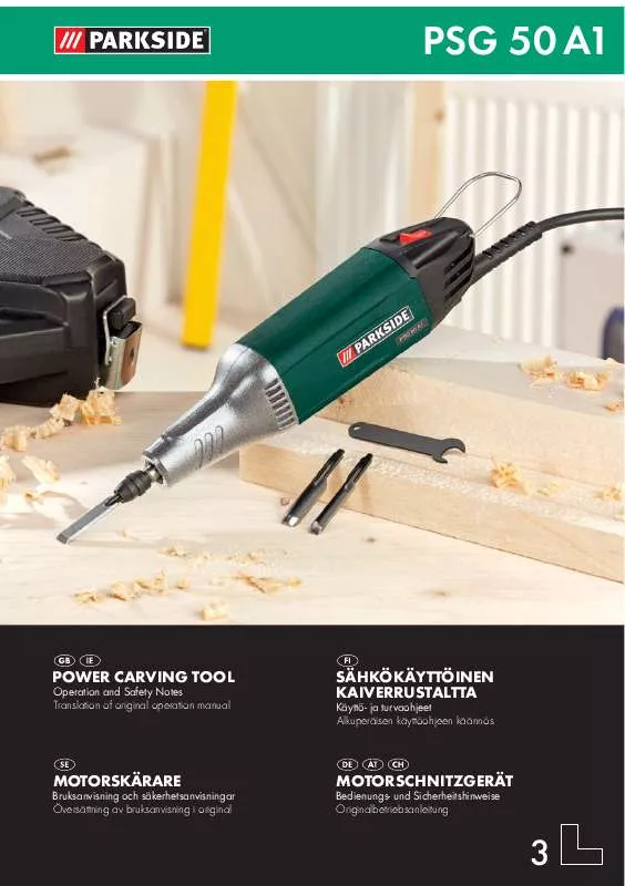 Mode d'emploi PARKSIDE PSG 50 A1 POWER CARVING TOOL