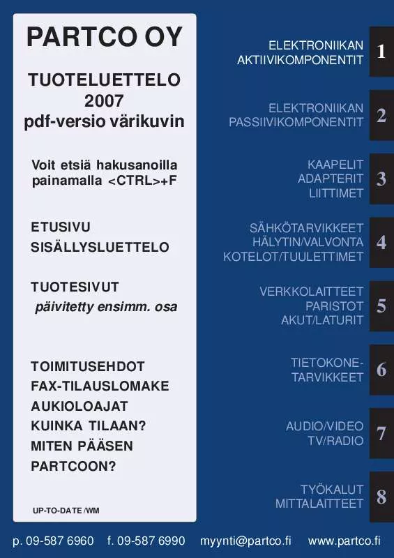 Mode d'emploi PARTCO KH1410