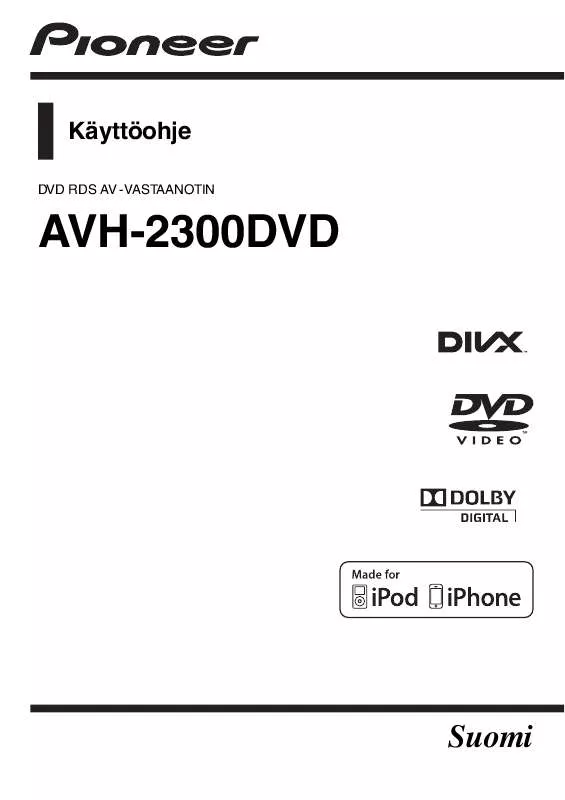 Mode d'emploi PIONEER AVH-2300DVD