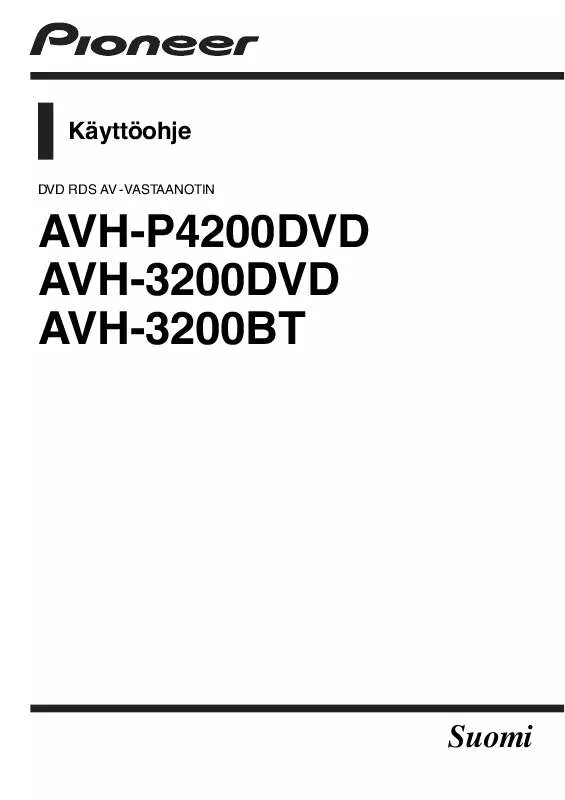 Mode d'emploi PIONEER AVH-3200DVD