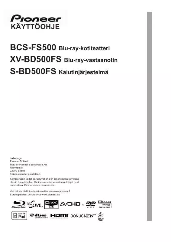 Mode d'emploi PIONEER BCS-FS500