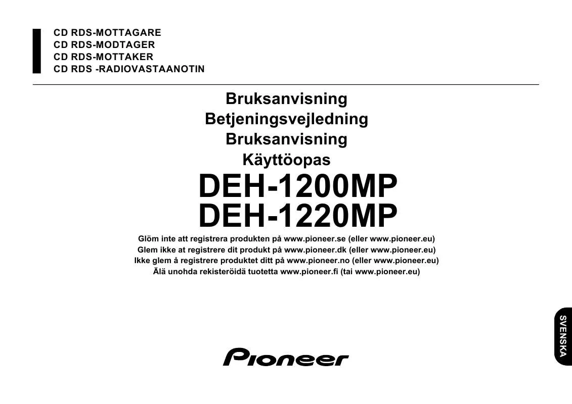 Mode d'emploi PIONEER DEH-1220MP