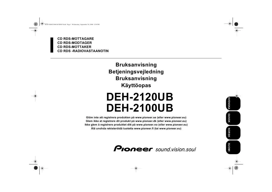 Mode d'emploi PIONEER DEH-2100UB