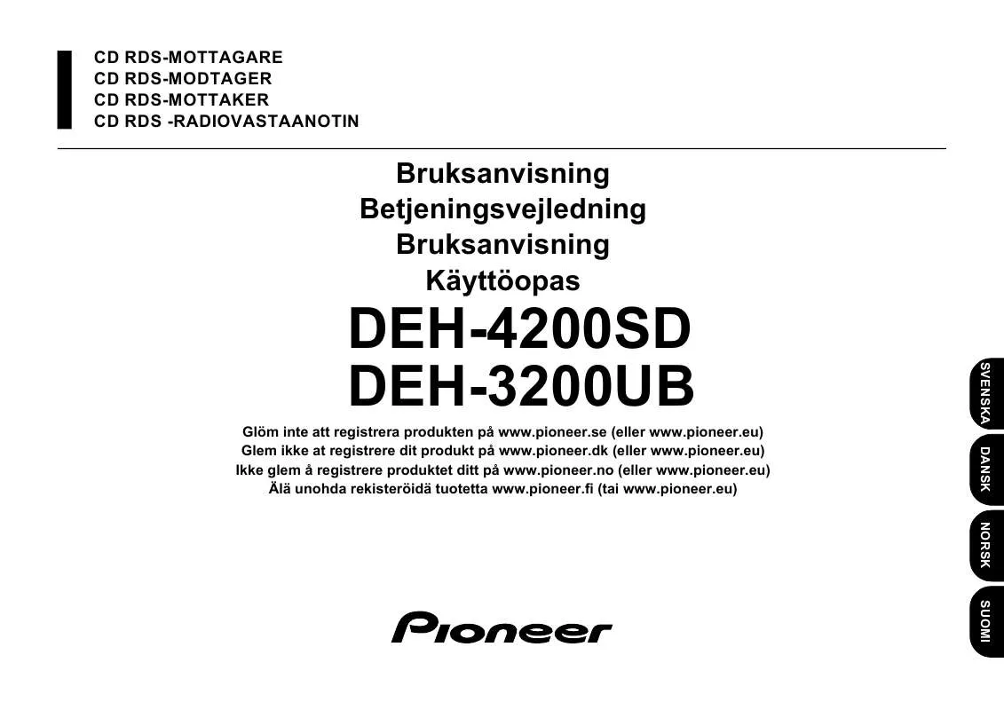 Mode d'emploi PIONEER DEH-4200SD